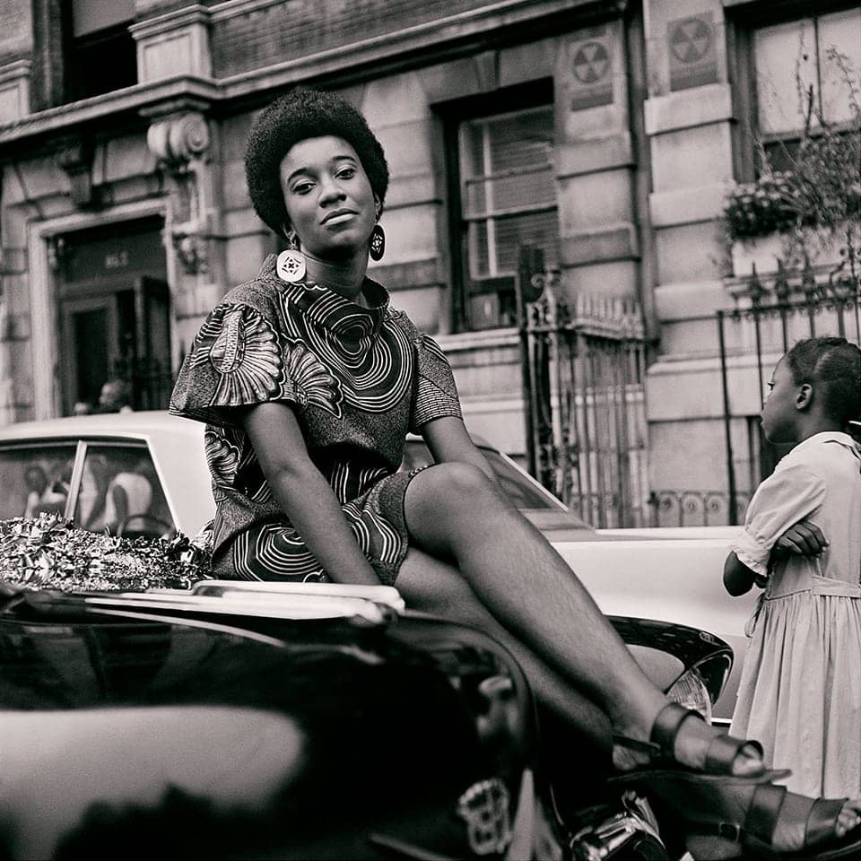 Grandassa-model-Pat-Bardonelle-on-car-1968-untitled-by-Kwame-Brathwaite-cy-Philip-Martin-Gallery-LA-web, From Muhammad Speaks to ‘Soul on Ice,’ Black remains Beautiful, Culture Currents 