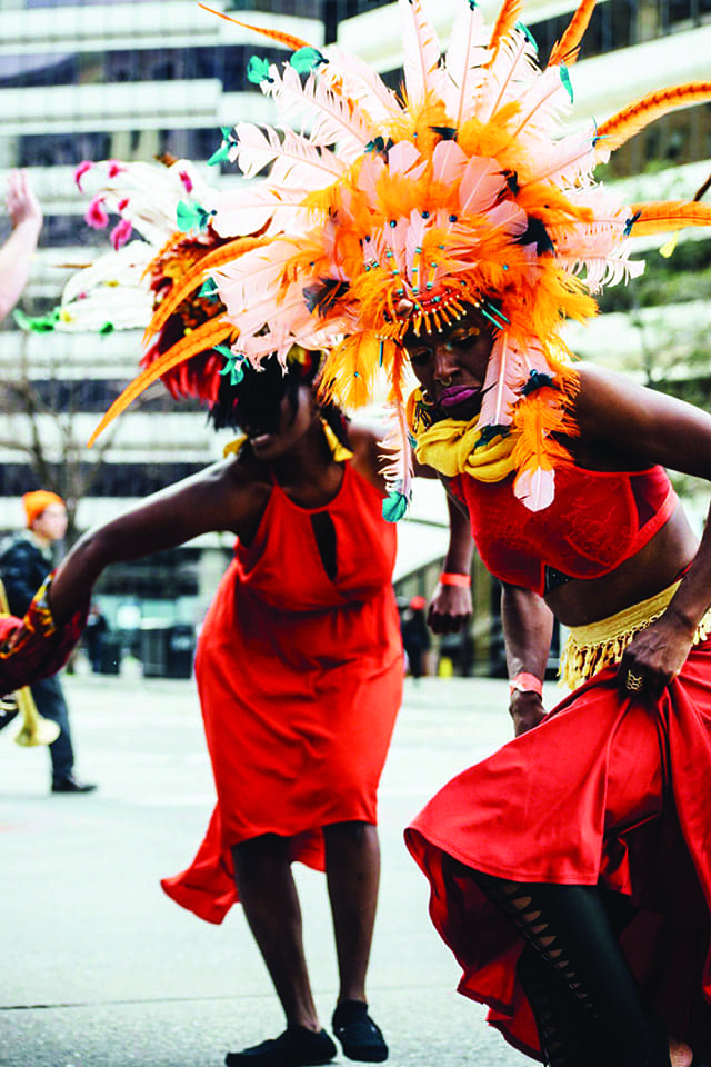 Black-Joy-Parade-feathered-dancers-022419-Oakland, Black Joy Parade, Culture Currents 