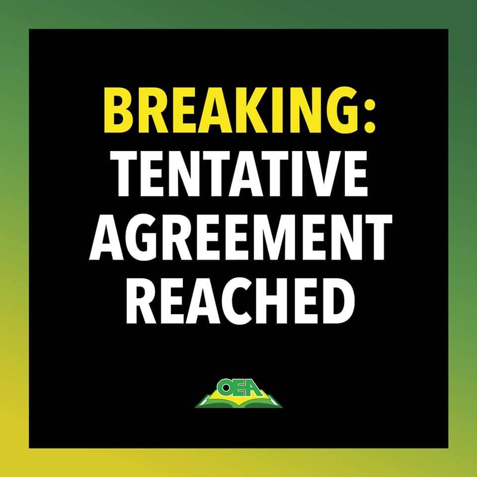 Breaking-Tentative-Agreement-Reached-OEA-poster-030119, Reflections of an Oakland Unified School District teacher on strike - Day 6 - Breaking news: Tentative agreement reached, Local News & Views 