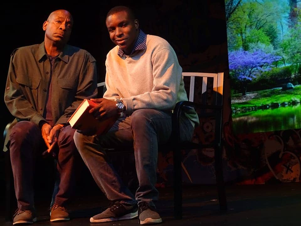 LHT’s-The-Urban-Retreat-Mosley-Adrian-Roberts-with-son-Corey-Jamey-Williams-0319-by-Wanda-Sabir-web, ‘The Urban Retreat,’ a play by A. Zell Williams directed by Darryl V. Jones at Lorraine Hansberry Theatre through April 6, Culture Currents 