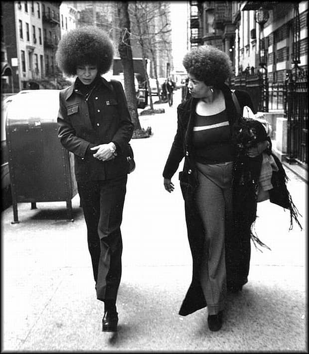Angela-Davis-Toni-Morrison-walk-talk-on-city-sidewalk-after-light-snowfall, ‘Toni Morrison: Pieces That I Am’, Culture Currents 