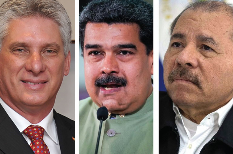 Cuban-President-Miguel-Díaz-Canel-Venezuelan-President-Nicolas-Maduro-Nicaraguan-President-Daniel-Ortega, Venezuela: An axis of hope, dignity and defiance stands up to the triumvirate of evil, World News & Views 