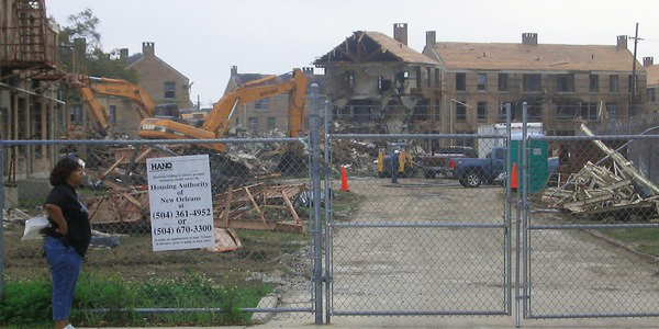 New-Orleans-St.-Bernard-demolition-032108, Congressmembers Frank and Waters call for halt on public housing demolition, Archives 1976-2008 News & Views 