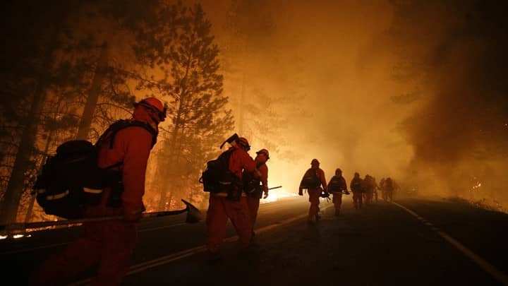 California-prisoner-firefighters-2017-by-Jae-C.-Hong-AP, Stop the fires with underground lines and public power, Local News & Views 