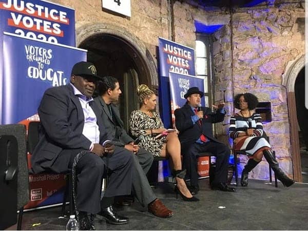 Justice-Votes-2020-Presidential-Town-Hall-post-forum-panel-Dorsey-Nunn-manuel-lafontaine-asha-bandele-George-Galvis-Meia-Walker-102819, Presidential candidates engage with formerly incarcerated organizers at historic forum on criminal justice issues, Behind Enemy Lines 