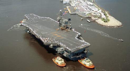 Aircraft-carrier-John-Fitzgerald-Kennedy-new-4th-Fleet-begin-controlling-So.-Am.-Carib-waters-0508-by-DOD-Hanning-Rea, US Navy aims its big guns at Latin America, Archives 1976-2008 World News & Views 