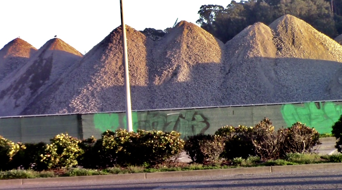 Treasure-Island-conical-piles-of-debris, Navy removes an estimated 163+ new radiation deposits from two toxic dumps and dangerously radioactive soil from under occupied Treasure Island home, Local News & Views 