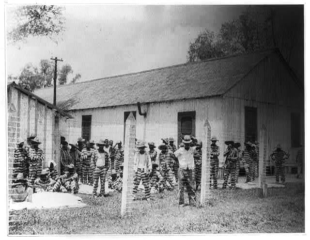 Angola_Prison_1934-_Leadbelly_in_the_foreground, How did the slavery clause get into the 13th Amendment?, Abolition Now! 