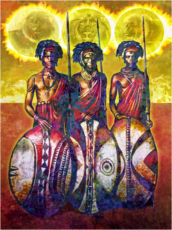 Suns-of-the-Masai-art-by-David-Graves, The art of David Bruce Graves’ ‘Heaven and Earth’ – Artist Talk Friday, Jan. 17, Culture Currents 