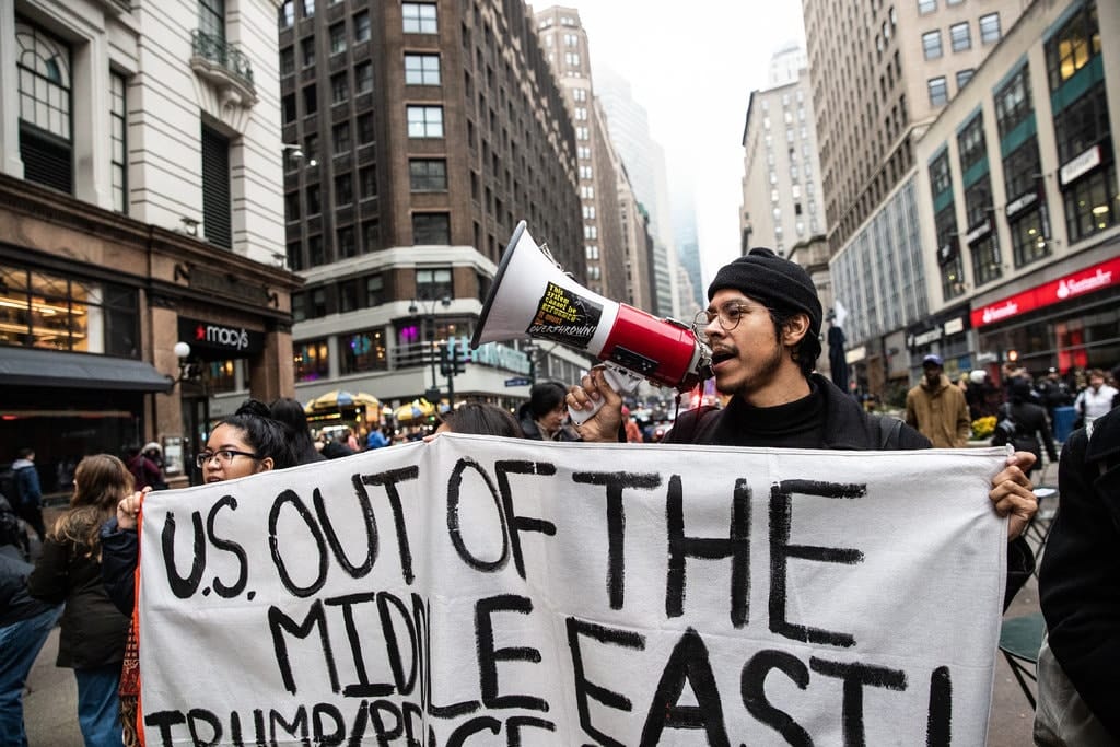 US-out-of-the-Middle-East-protest-march-New-York-City-010420, How the New York Fed strangles Iraq, World News & Views 