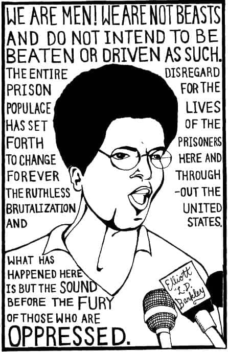 Attica-L.D.-Barkley-We-are-men.-We-are-not-beasts, National Solidarity Events to Amplify Prisoners’ Human Rights, Aug. 21 – Sept. 9, 2020, Abolition Now! 