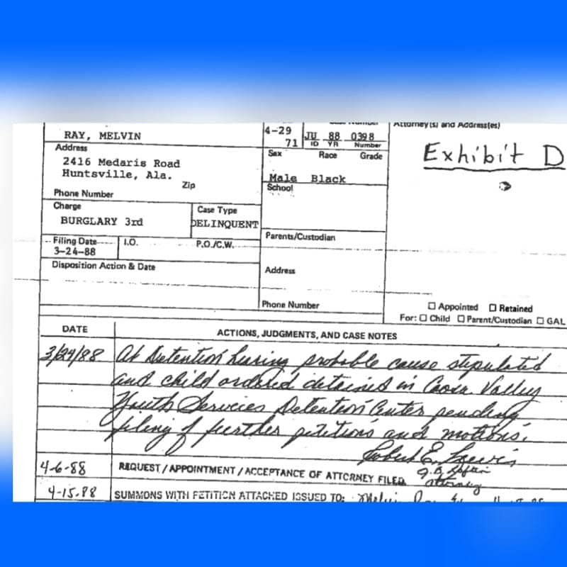 Juvenile-Court-Judge-Robert-E.-Lewis-detention-order-for-Melvin-Ray-032488, When children are exploited by the juvenile justice system in Alabama, Abolition Now! 