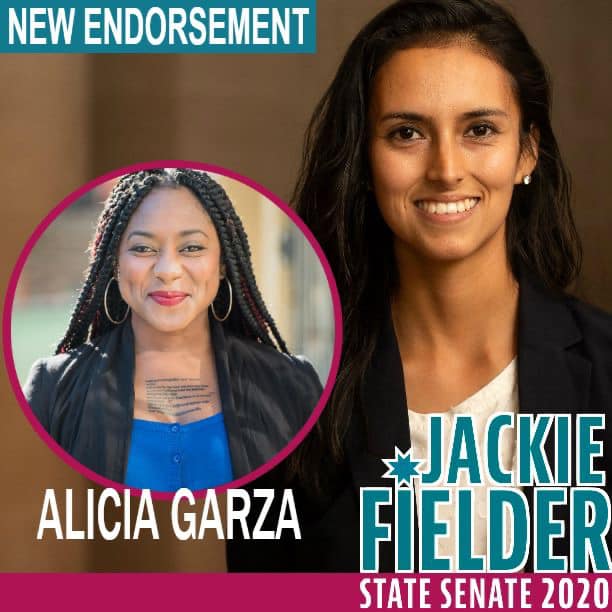 Jackie-Fielder-for-Calif-Senate-endorsed-by-Alicia-Garza-poster, To bring the Green New Deal to California, elect Jackie Fielder to the state Senate, Local News & Views 