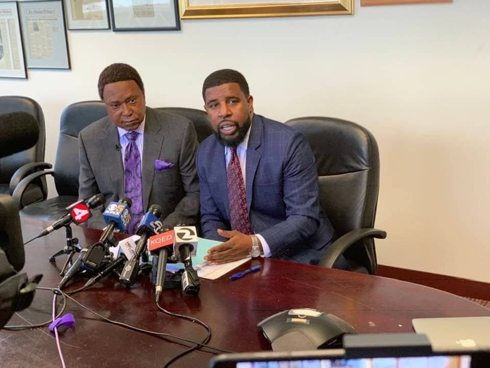 John-Burris-Adante-Pointer-hold-press-conference, Oakland police stop renowned attorney Adante Pointer, point their guns, force him to crawl backwards, Local News & Views 