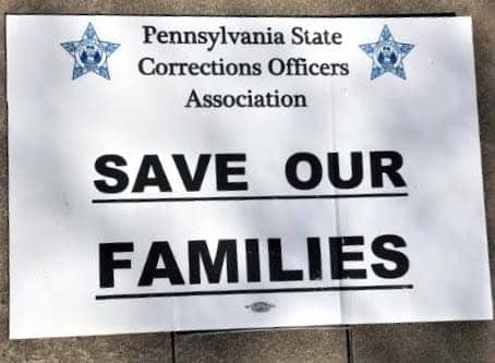 Pennsylvania-State-Corrections-Officers-Association-Save-Our-Families-poster, It is time to empty the prisons, Behind Enemy Lines 