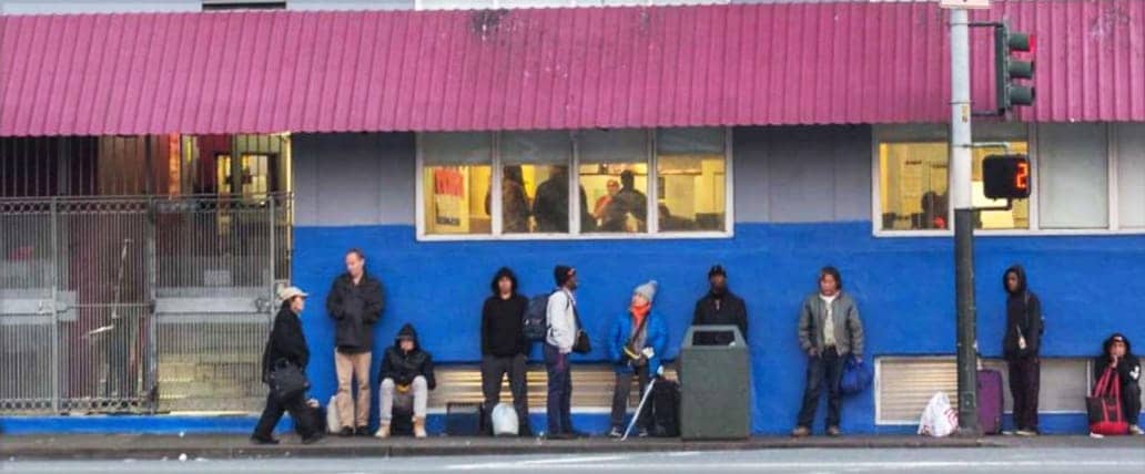 People-wait-outside-a-shelter-in-SF, Sup. Preston and Providence Foundation moving people from shelters to hotel rooms in District 5, Local News & Views 