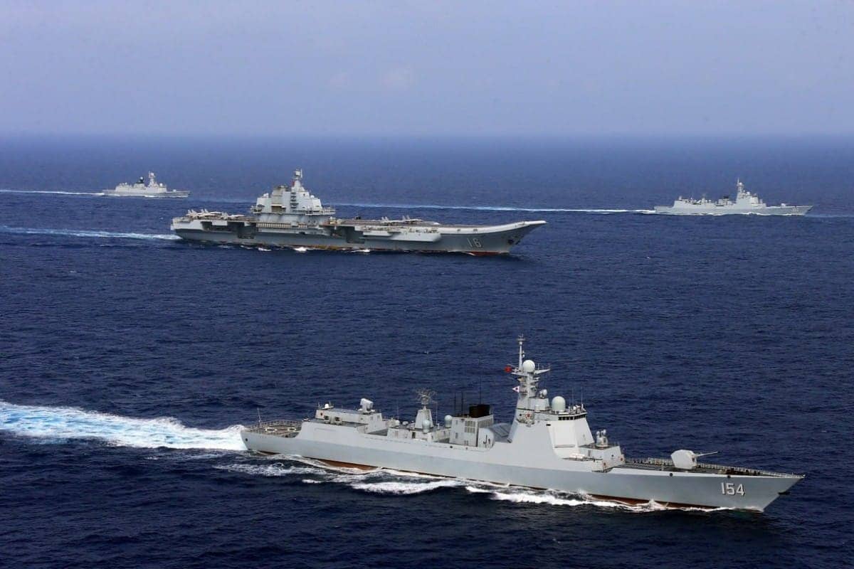 Chinese-aircraft-carrier-Liaoning-center-takes-part-in-Pacific-Ocean-drill-0418-by-Reuters, Pentagon brass can kiss my ass, World News & Views 