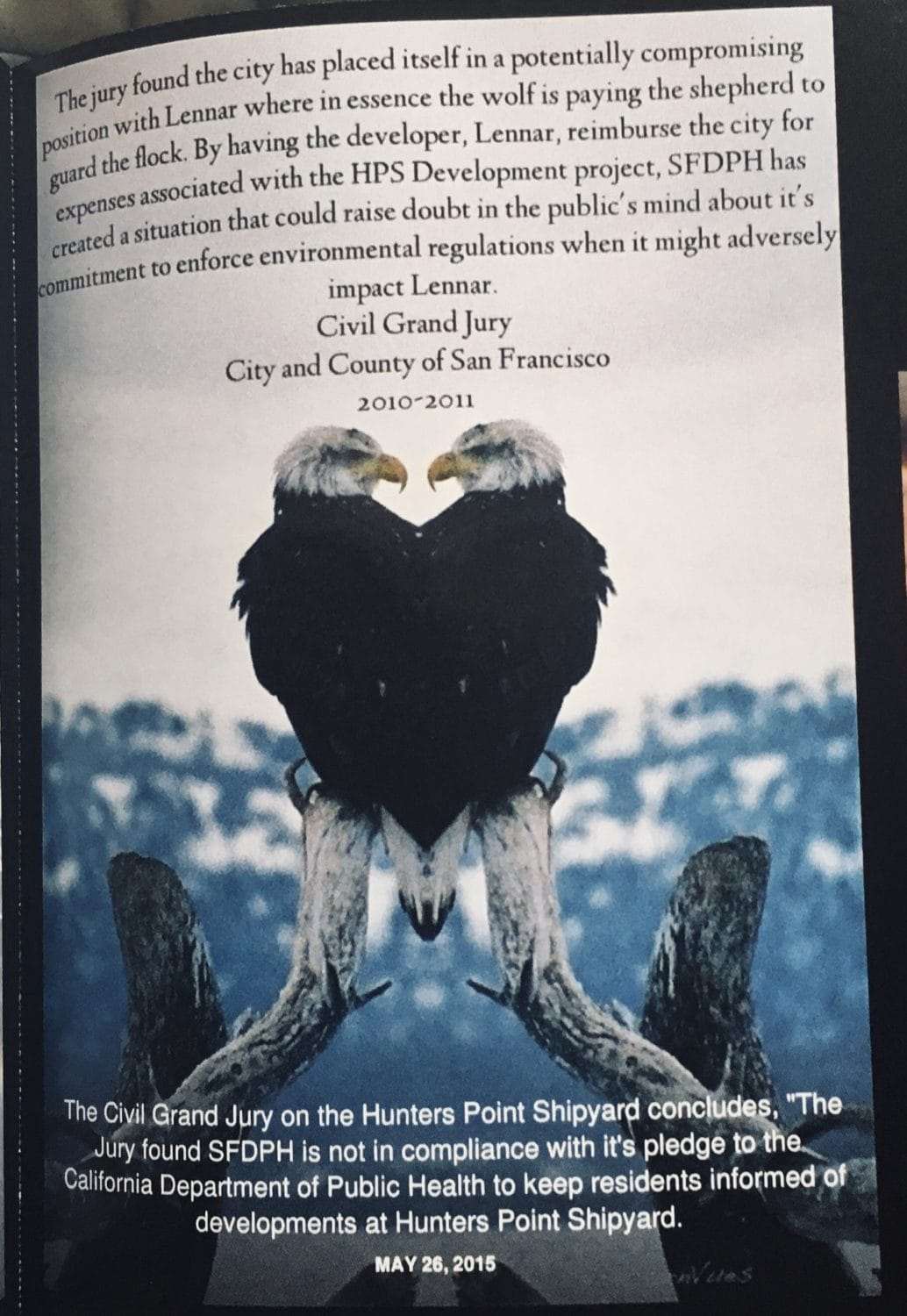 2010–2011-Report-of-the-Superior-Court-Civil-Grand-Jury-on-effect-of-SFDPH-funding-by-Lennar, The Hunters Point Community Biomonitoring Program is establishing cause and effect relationships between environmental toxins and expressions of disease, Local News & Views 