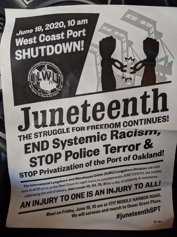 Juneteenth-ILWU-West-Coast-Port-Shutdown-poster-061920, The heritage of our fathers, Local News & Views 