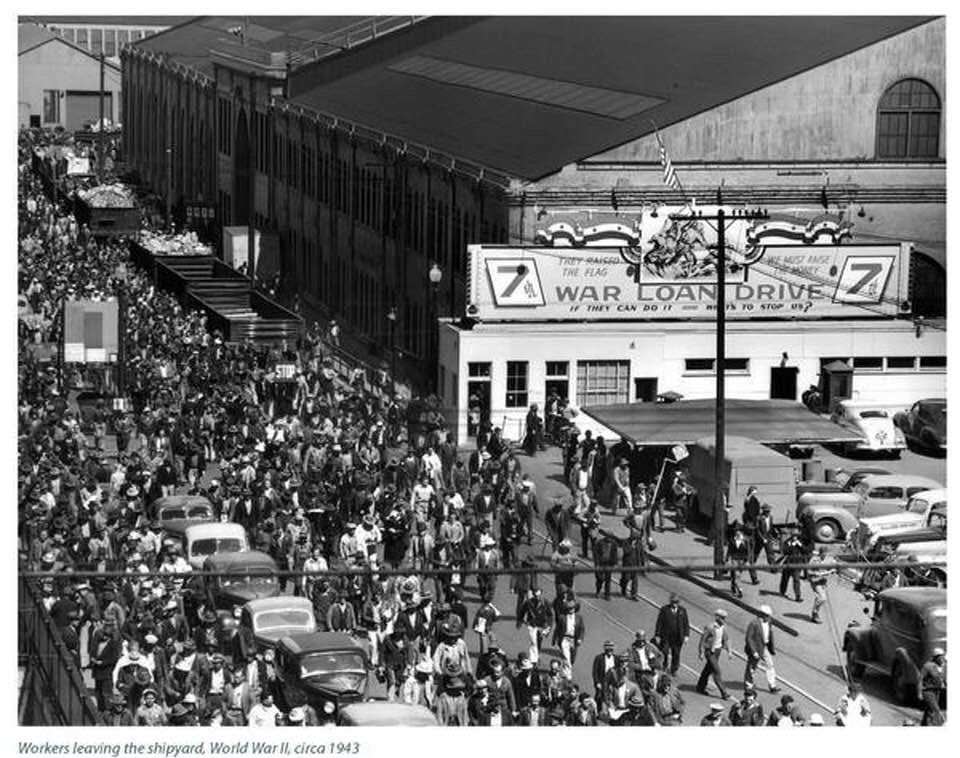 Workers-leaving-Hunters-Point-Shipyard-c.-1943, The heritage of our fathers, Local News & Views 