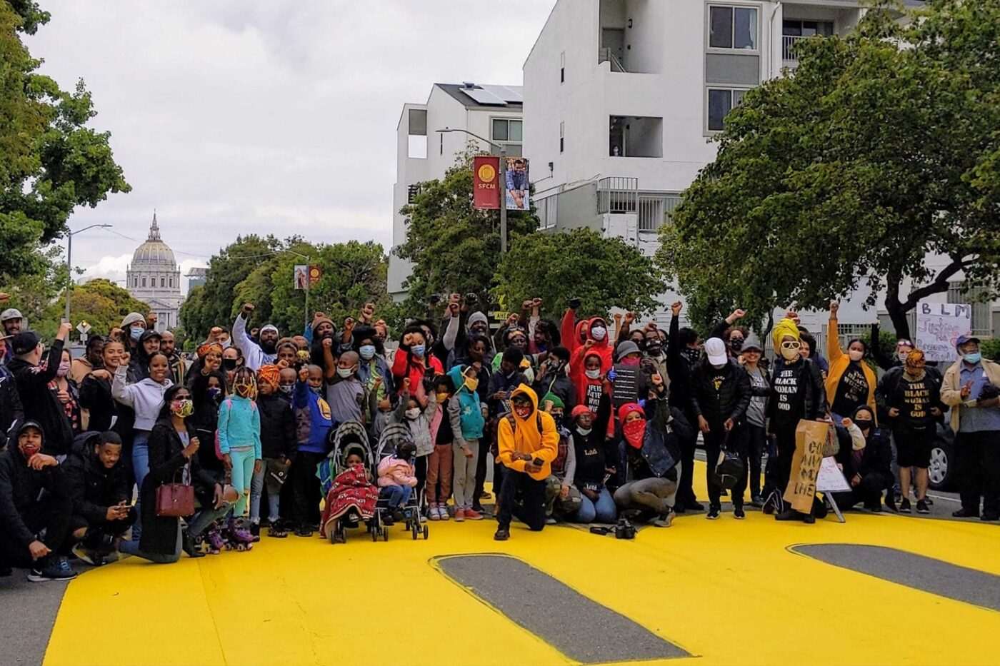 Black-Lives-Matter-street-mural-painters-supporters-celebrate-completion-on-Fulton-St-at-AAACC-061220-by-Anna-Vignet-KQED-1400x933, MegaBlack SF: Black leaders tell Mayor Breed how to transfer police funds to the Black community, Local News & Views 