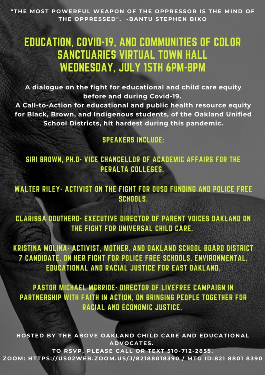 Education-COVID-19-and-Communities-of-Color-Sanctuaries-Virtual-Town-Hall-flier-1, ‘Education, COVID 19 and Communities of Color Sanctuaries Virtual Town Hall’ Wednesday, July 15, 6-8 p.m., Local News & Views 