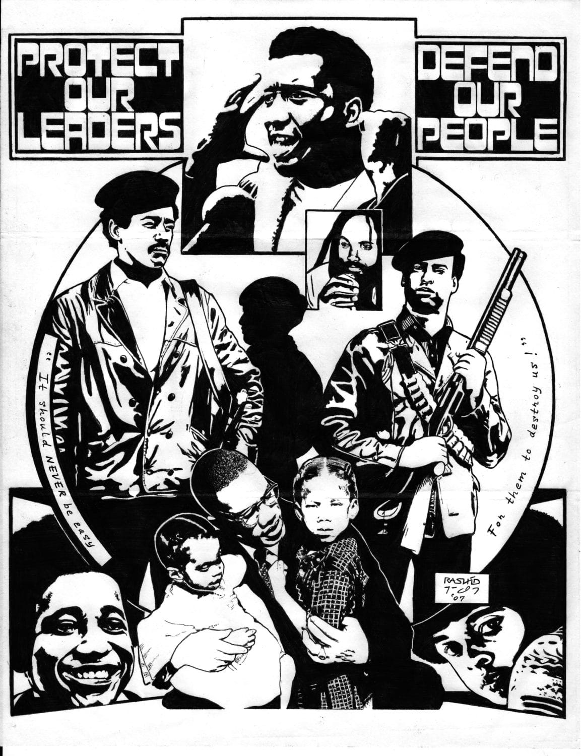 Protect-Our-Leaders-art-by-Kevin-Rashid-Johnson, Stop the retaliatory abuse against Kevin ‘Rashid’ Johnson now!, Abolition Now! 