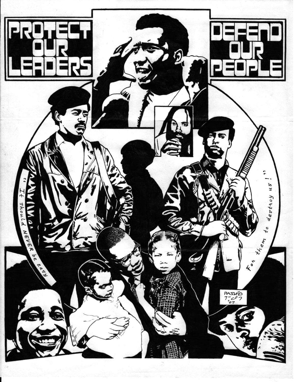 Protect-Our-Leaders-art-by-Kevin-Rashid-Johnson, Stop the retaliatory abuse against Kevin ‘Rashid’ Johnson now!, Abolition Now! 