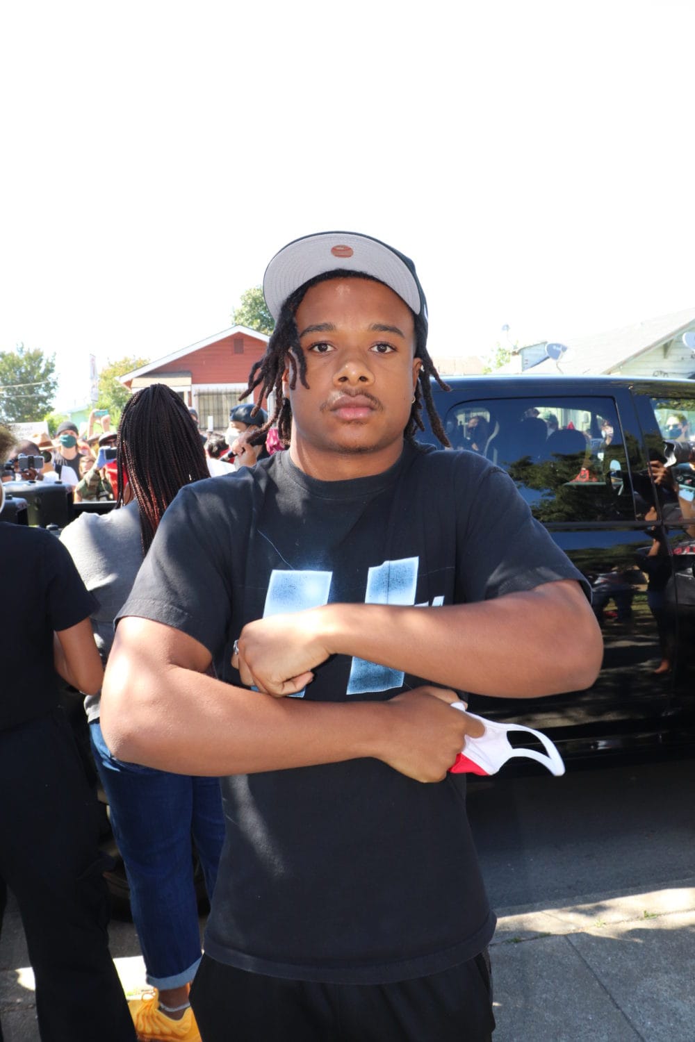 Akil-Riley-at-the-first-rally-against-the-murder-of-Erik-Salgado-0720-1, Bay Area teenagers are taking the reins in the midst of recent rebellions, Local News & Views 