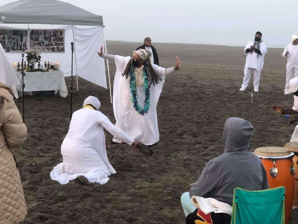 25th-MAAFA-Anniversary-dancing-with-the-ancestors-Ocean-Beach-101120-by-Imhotep-Alkebulan, Reflections on the MAAFA, or Terrible Calamity, Culture Currents 