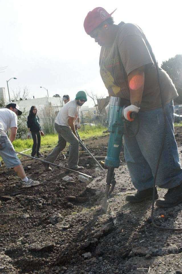 Building-Homefulness-Captain-jackhammering-2011, Encampment bans on stolen land, Local News & Views 