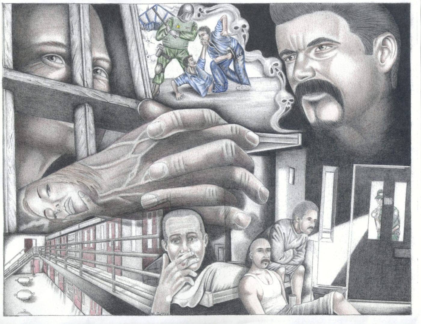Everyday-Life-in-Californias-Level-4-Prisons-art-by-Michael-D.-Russell-1400x1077, Who really is the ‘Worst of the Worst’?, Behind Enemy Lines 