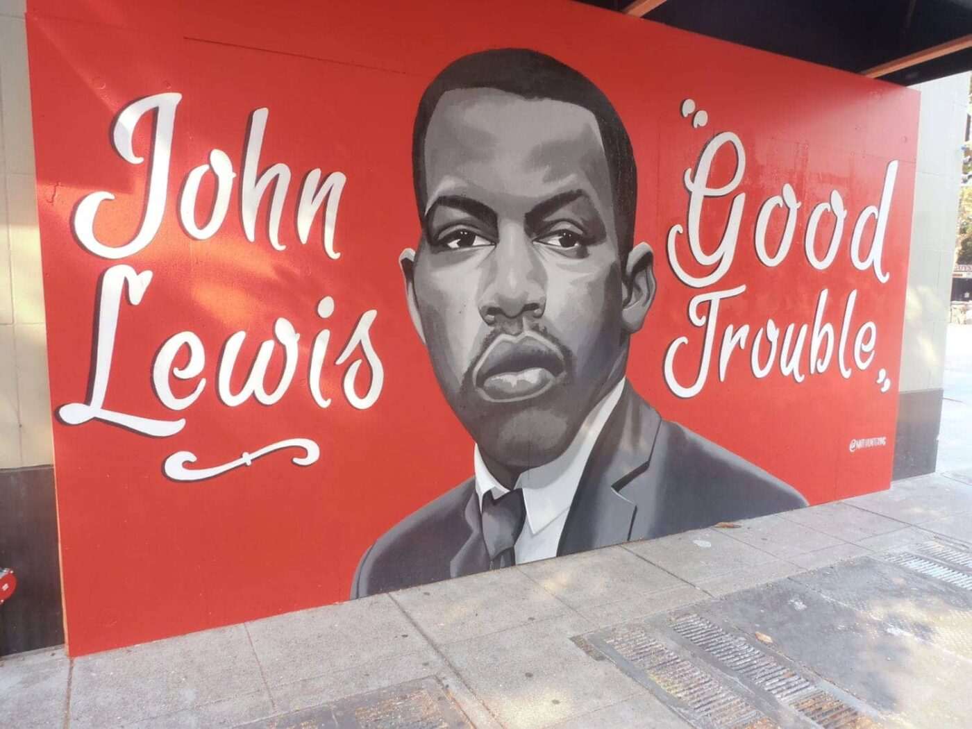 Good-Trouble-mural-for-John-Lewis-in-Black-Arts-Movement-Business-District-by-Baba-Jahahara-1400x1050, Finally! Baba Jalil will be freed!, Culture Currents 