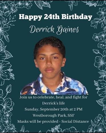 Happy-24th-Birthday-Derrick-Gaines-092020, Students, friends and family honor Derrick Gaines on his birthday, Local News & Views 