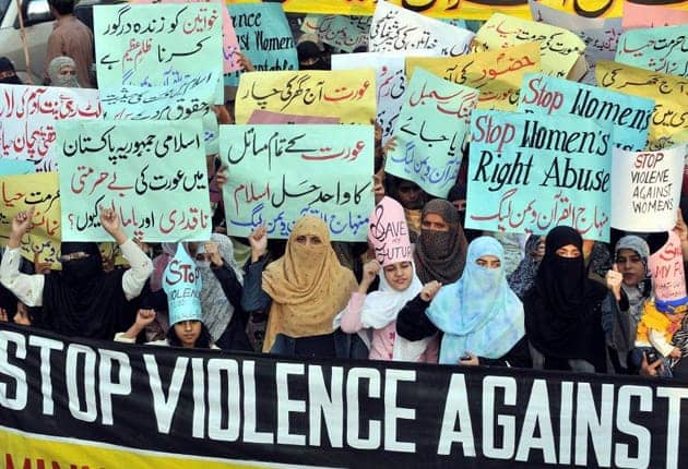 Pakistani-protesters-calling-for-an-end-to-violence-against-women, A reflection on pain, Culture Currents 