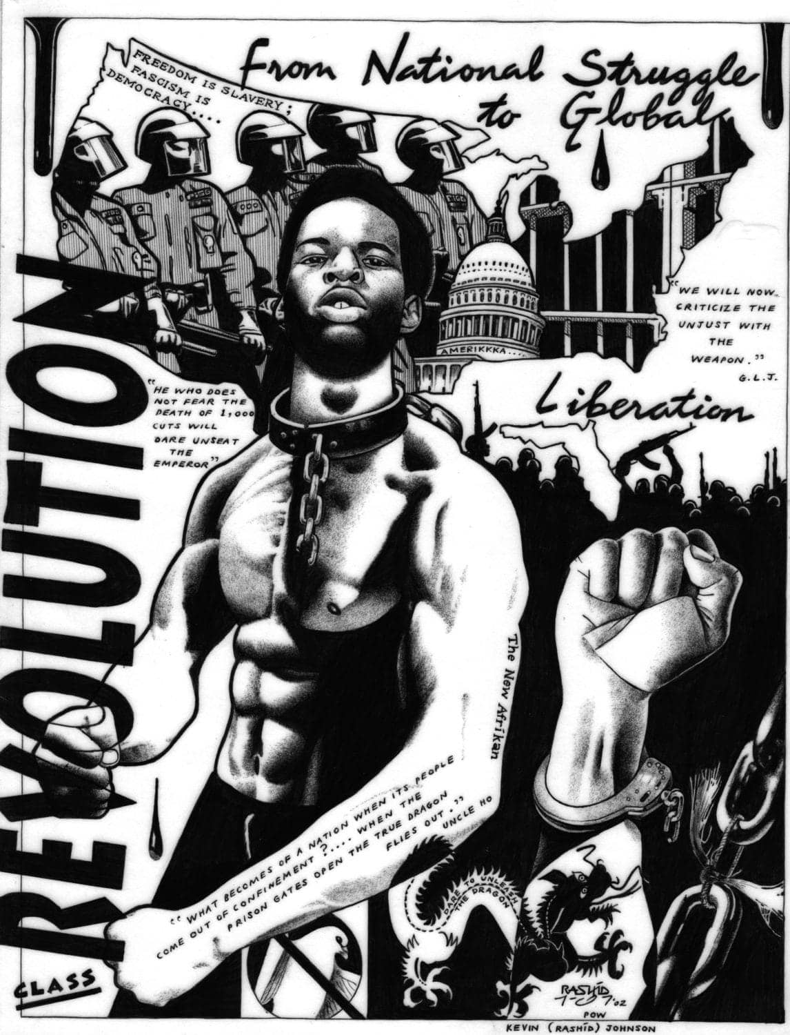 Revolution-art-by-Rashid-2002, How the pigs abuse ‘gang’ labels, Abolition Now! 