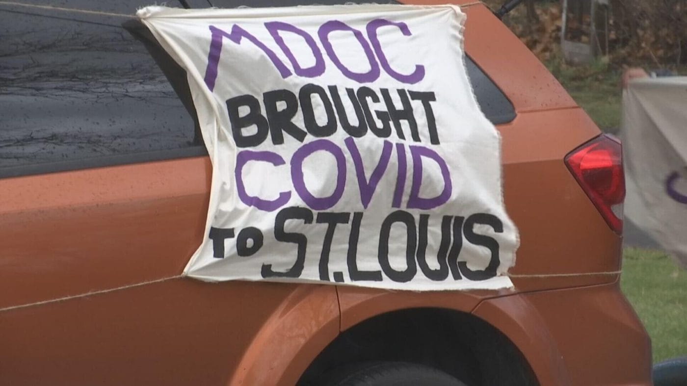 Central-Michigan-CF-prisoners-families-hold-car-caravan-protest-to-stop-high-rate-of-COVID-111520-by-WNEM-1400x787, Gov. Whitmer hosts COVID-19 super-spreader events in Michigan prisons, Behind Enemy Lines 
