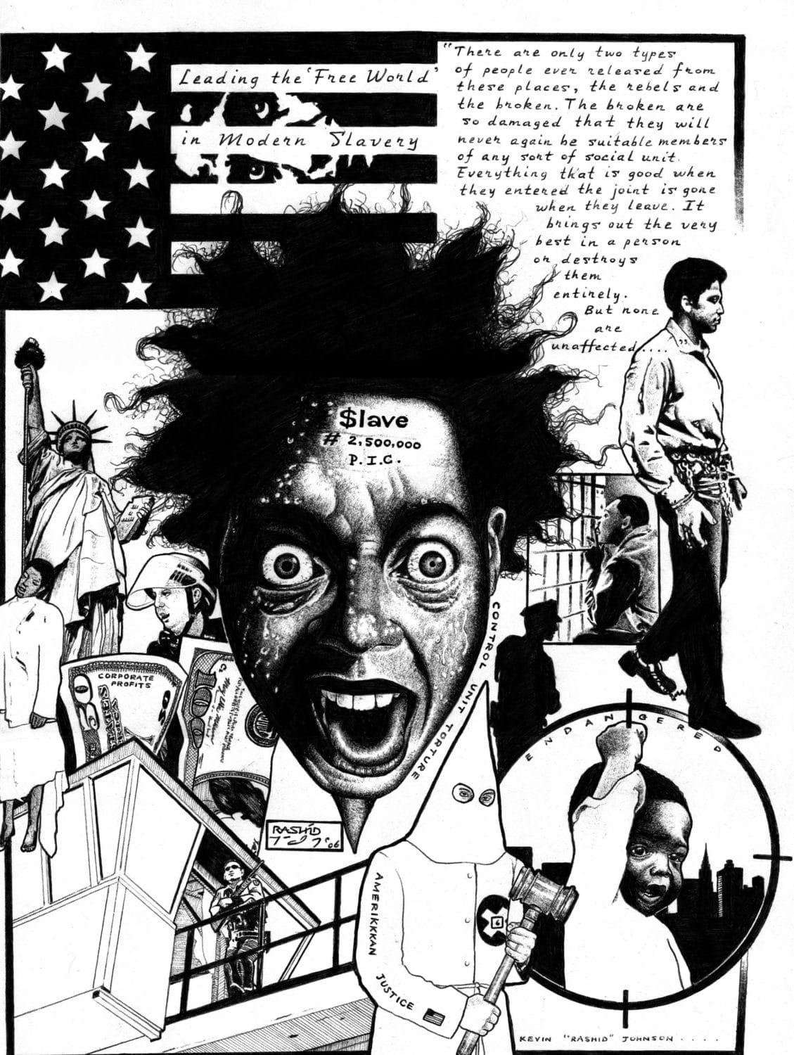 Control-Unit-Torture-art-by-Kevin-Rashid-Johnson, Torment in Indiana prisons: The abuse, the lawsuit, the death of Phillip Littler, Abolition Now! 