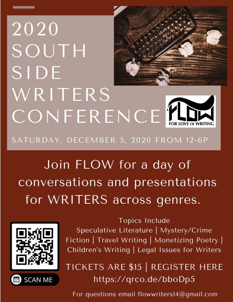 2020-South-Side-Writers-Conference-120520-flier, Wanda’s Picks for December 2020, Culture Currents 