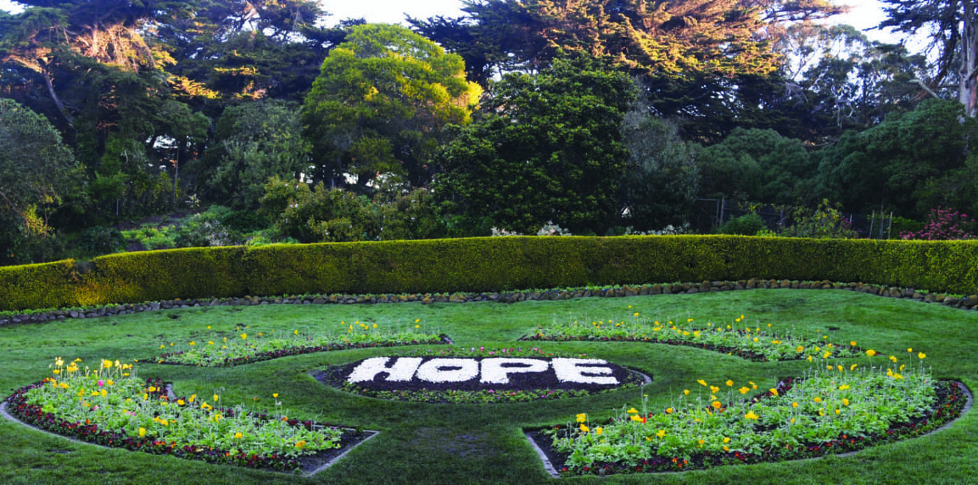 HOPE-spelled-in-flowers-early-morning-New-Years-Day-010121-Queen-Wilhemina-Garden-in-Golden-Gate-Park-by-Johnnie-Burrell-1400x694, Redemption 2021, Culture Currents 