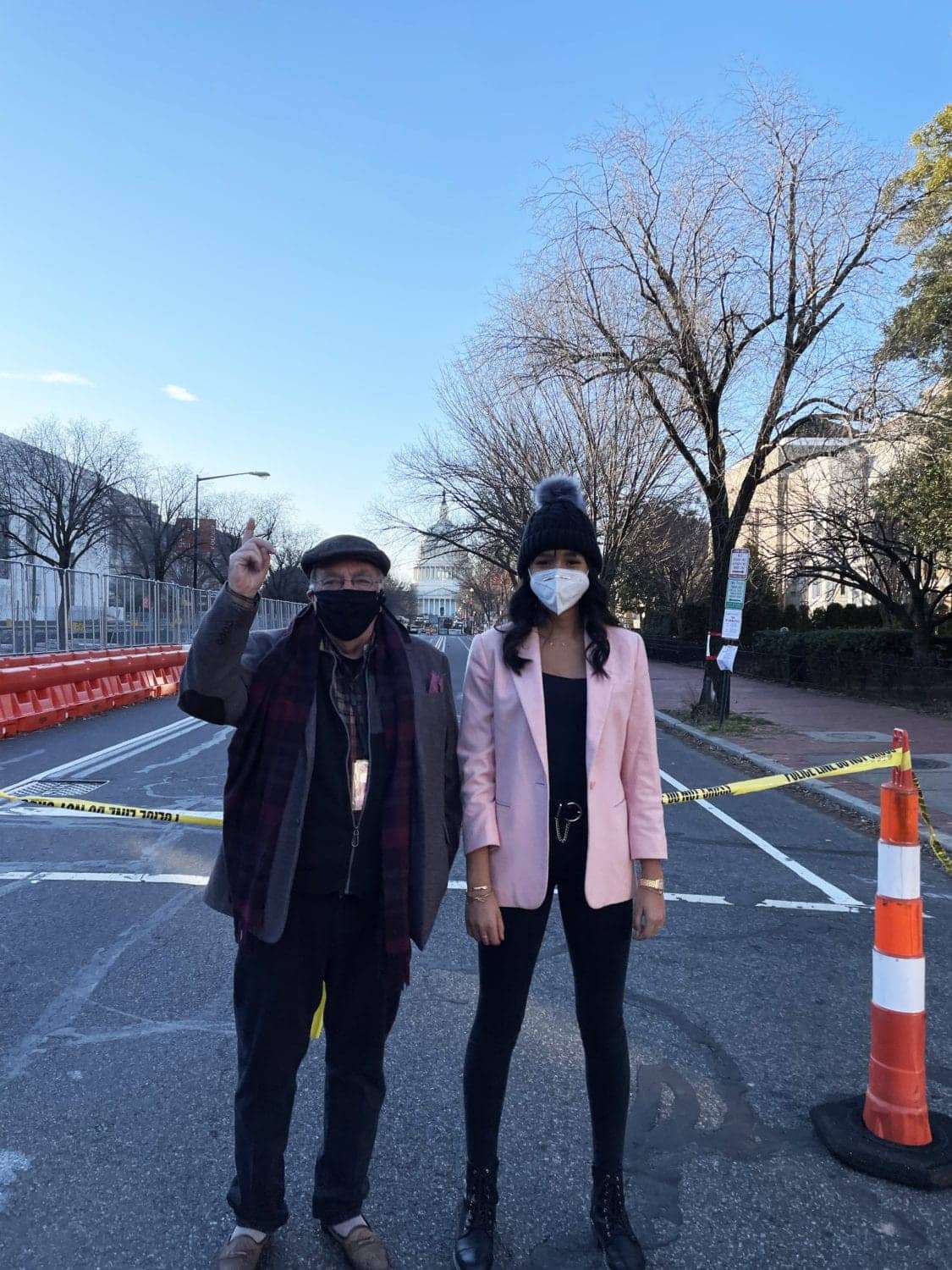 Lee-Housekeeper-and-Sydney-Brown-3-blocks-from-Capitol-as-close-as-anyone-can-get-Inauguration-Eve-011921, On the Brown Side: Insurrection, inauguration and rebirth, News & Views 