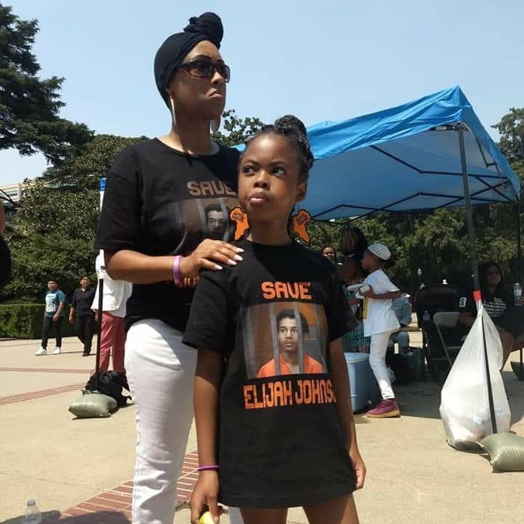 Jamilia-Land-and-child-at-Save-Elijah-Johnson-rally-2018, Come July, California will swap juvenile jails for reform-minded rehab centers, Abolition Now! 