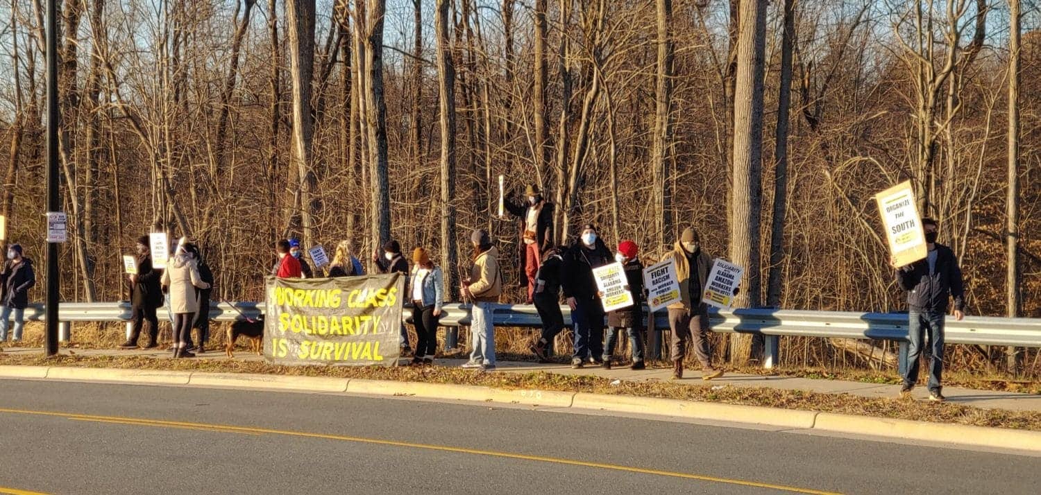 Kernersville-North-Carolina-Amazon-workers-support-protest-022021-1, Black Workers Matter! Nationwide protests supporting Amazon workers in Alabama from the Bay to Harlem, News & Views Photo Gallery 