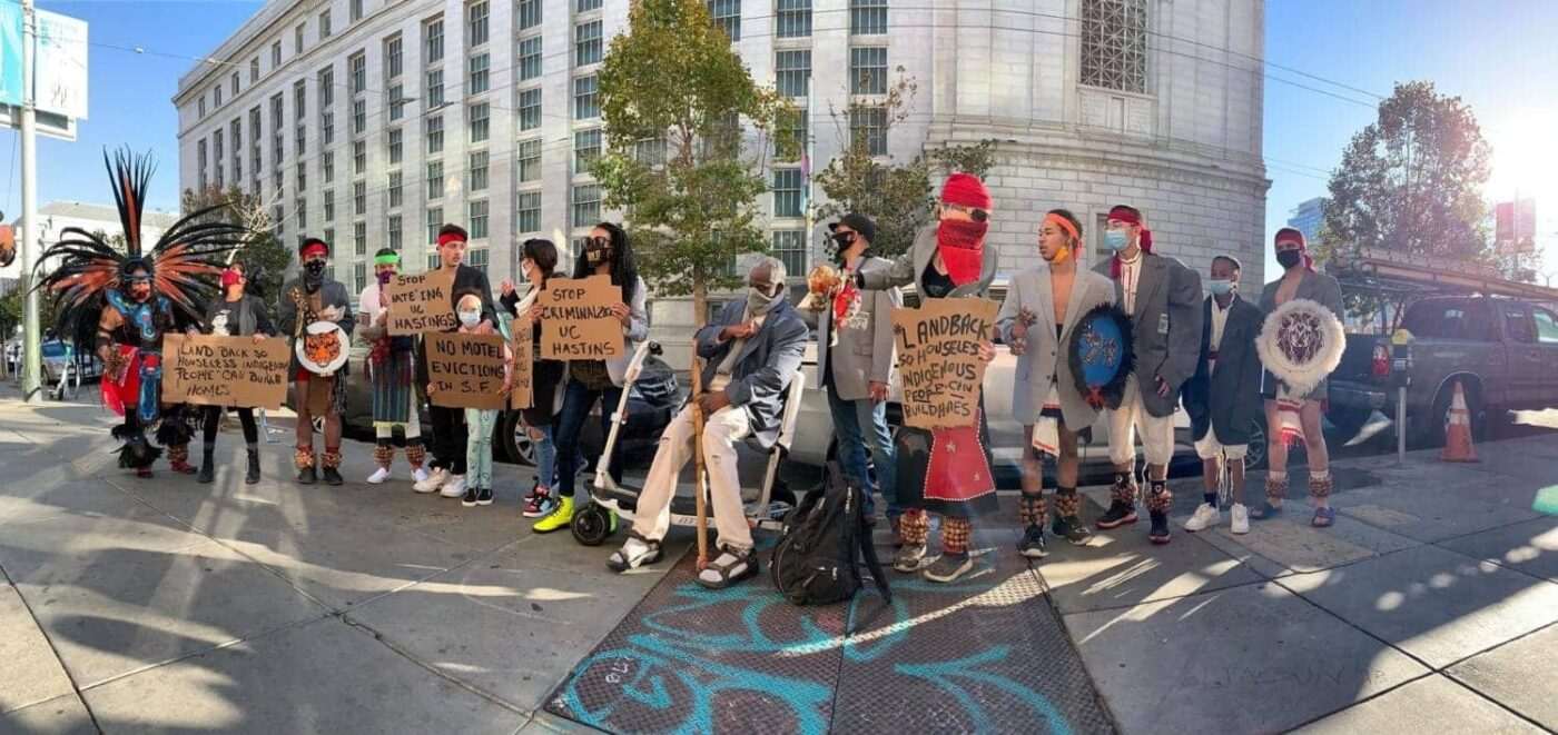 POORs-Stolen-Land-Tour-of-Tenderloin-protests-UC-Hastings-sweep-of-homeless-from-vicinity-121620-by-PNN-1400x661, From UC Berkeley to UC Hastings: Colleges steal and hoard land, lives and resources, Local News & Views 