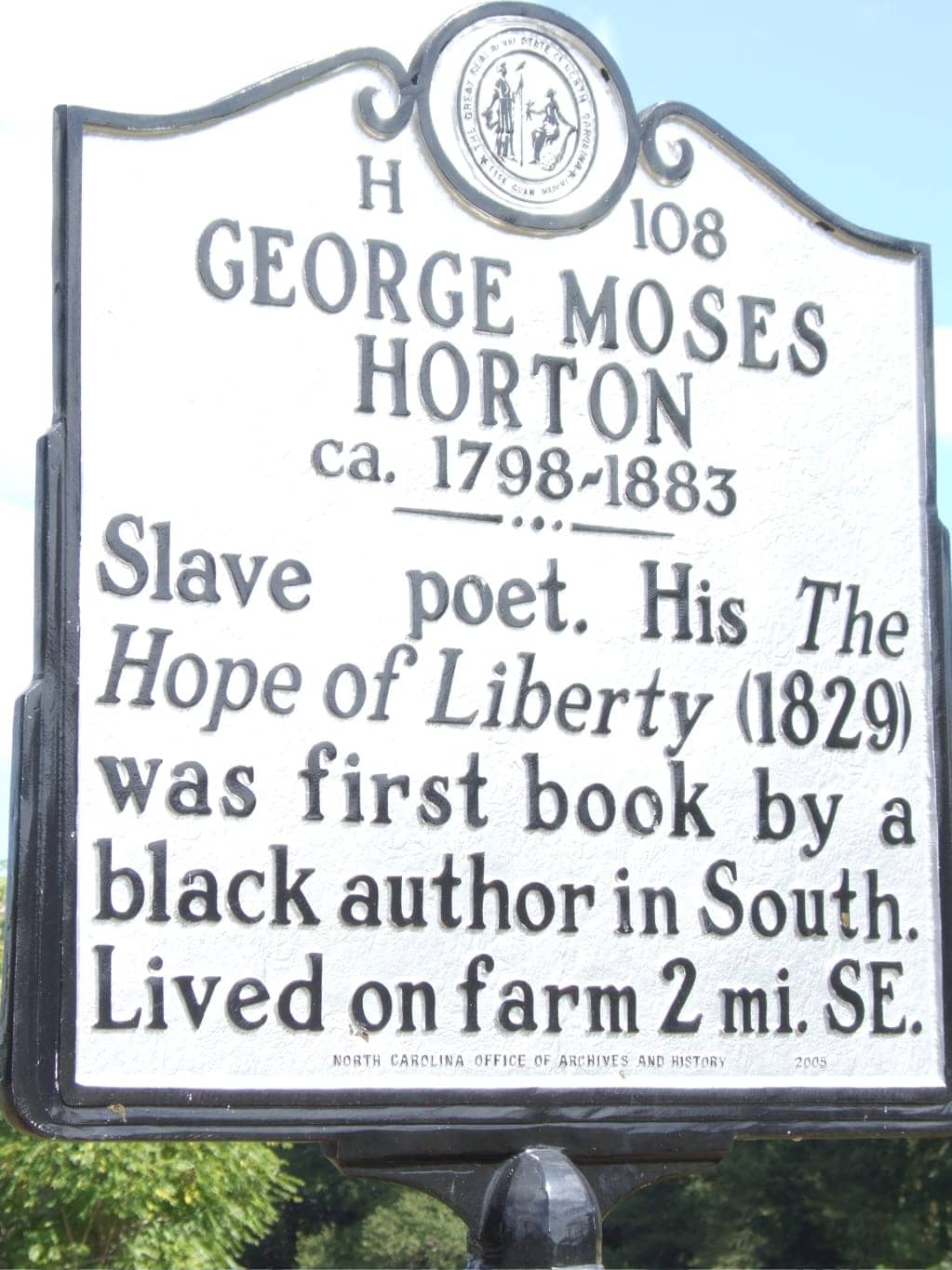 George-Moses-Horton-plaque-North-Carolina, A hero’s welcome: ‘Heroes of Hip-Hop’ expansion coming to the George Moses Horton virtual hall, Culture Currents 