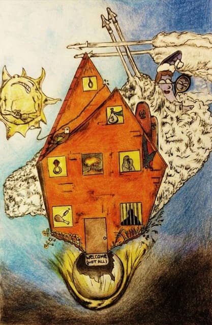 Illustration-of-an-otherworldly-house-and-its-many-inhabitants-by-Alex-Dilone, A hero’s welcome: ‘Heroes of Hip-Hop’ expansion coming to the George Moses Horton virtual hall, Culture Currents 