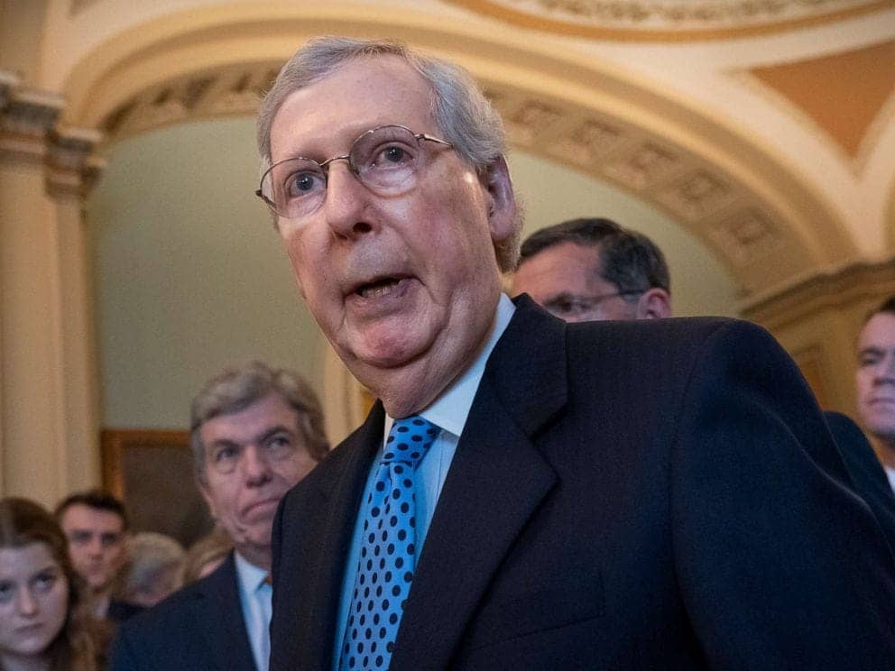 Mitch-McConnell-Senate-majority-leader-announces-opposition-to-reparations-one-day-prior-to-House-Judiciary-subcmte-hearing-061919-by-J.-Scott-Applewhite-AP, Slavery, historic trauma and the critical need for reparations, News & Views 