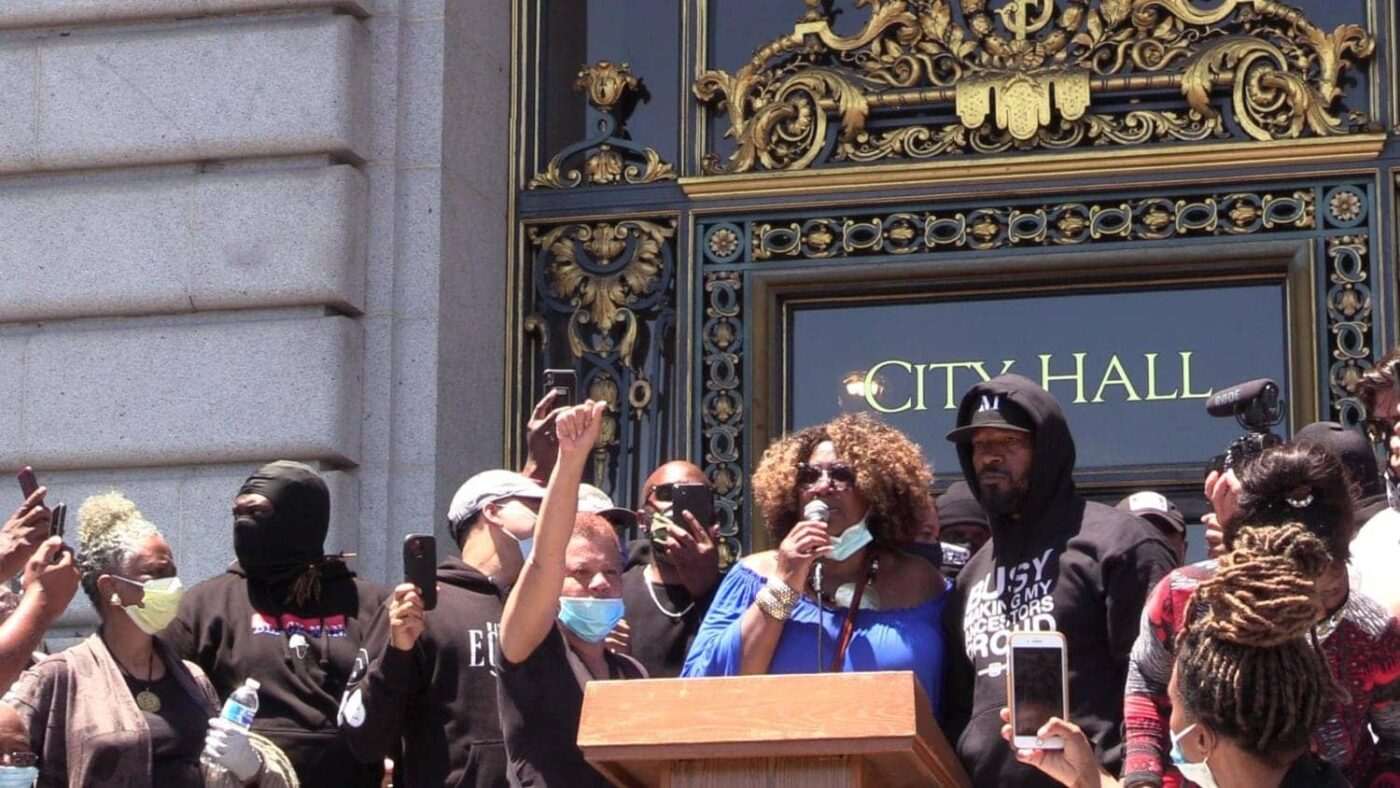 Phelicia-Jones-and-Jamie-Foxx-Wealth-and-Disparities-in-the-Black-Community-George-Floyd-event-SF-City-Hall-0620-1400x788, Juneteenth Kickoff Rally and the ongoing fight for justice for Black San Franciscans, Local News & Views 