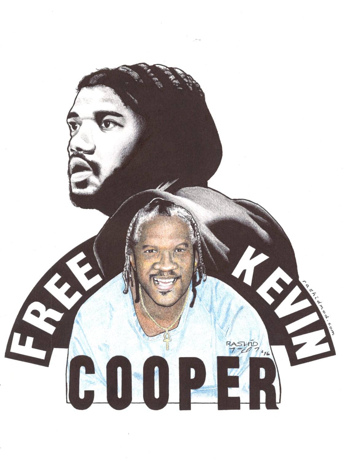 Free-Kevin-Cooper-art-by-Rashid-2016, A light at the end of the tunnel for Kevin Cooper, Abolition Now! 