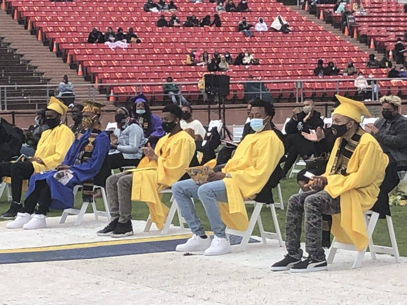 SFUSD-high-school-graduates-seated-on-the-Second-Annual-Black-Graduation-at-Kezar-Pavilion-Stadium-by-Daphne-Young-060421-1400x1050, Black graduates celebrate big at 2021 Rites of Passage ceremony!, Culture Currents Eye on Education 